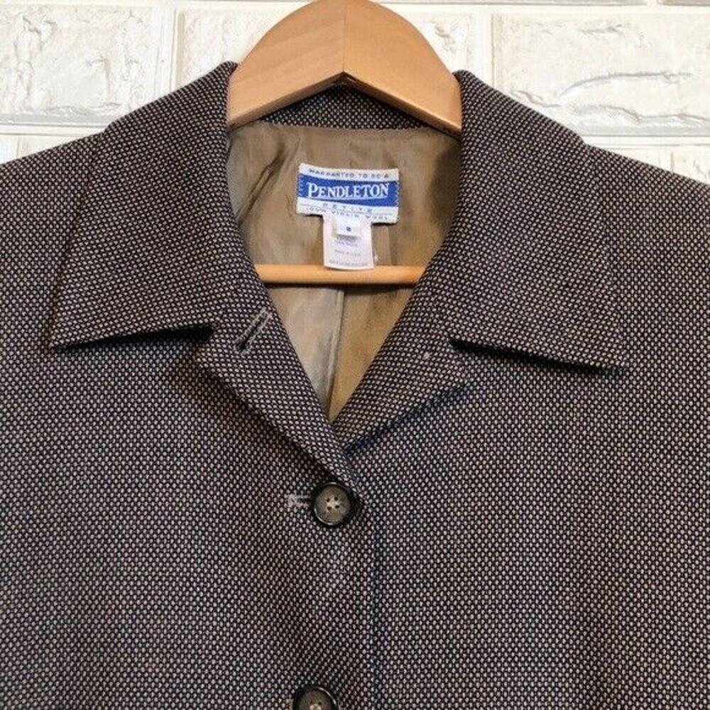 Pendleton petite virgin wool button down jacket Blazer Women’s Size 8